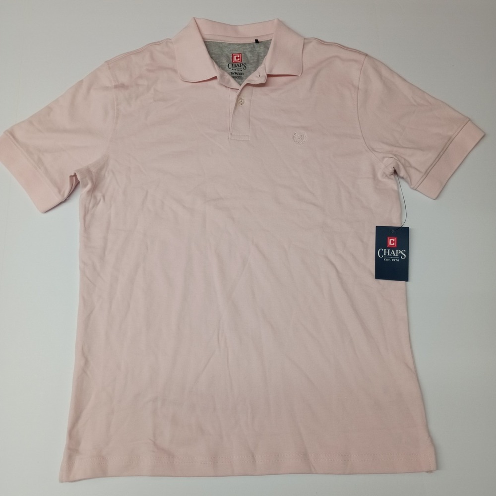 Chaps Polo Shirt Men's Size S‎ Small Lilac Pink Short Sleeve